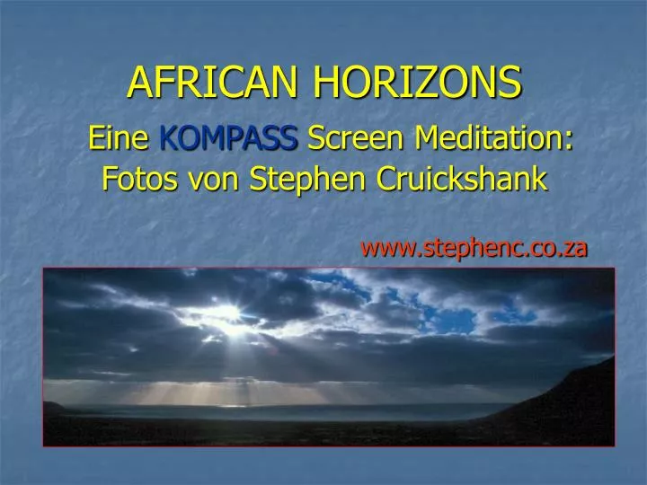 african horizons eine kompass screen meditation fotos von stephen cruickshank