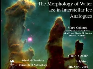 The Morphology of Water Ice in Interstellar Ice Analogues