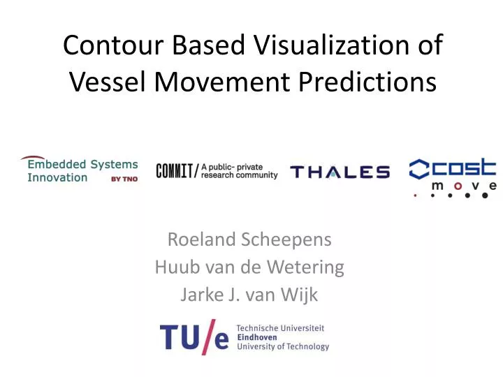 contour based visualization of vessel movement predictions