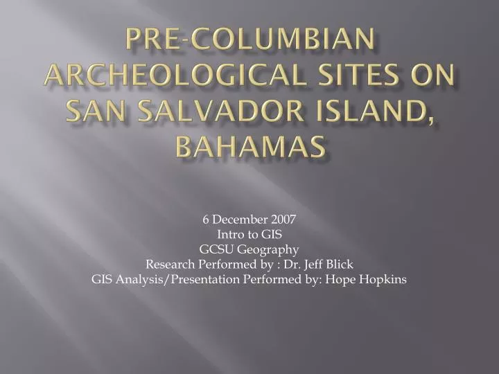 pre columbian archeological sites on san salvador island bahamas