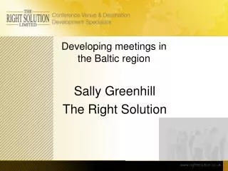 Developing meetings in the Baltic region