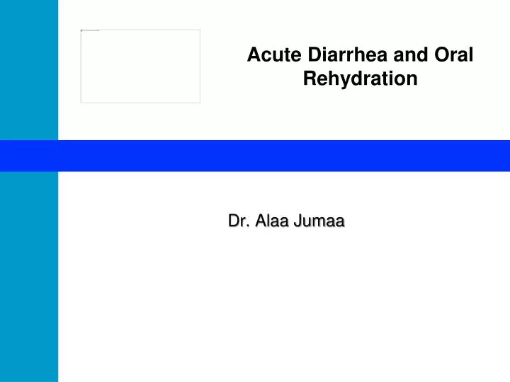 acute diarrhea and oral rehydration