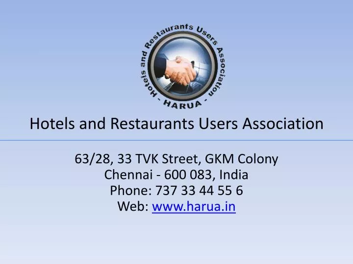 hotels and restaurants users association