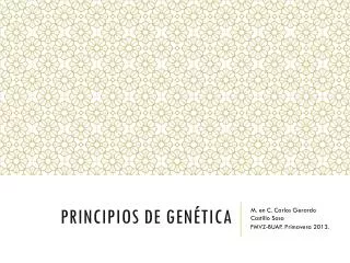 principios de g en tica