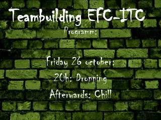 Teambuilding EFC-ITC