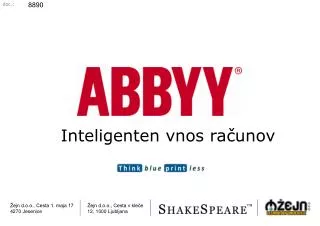 inteligenten vnos ra unov