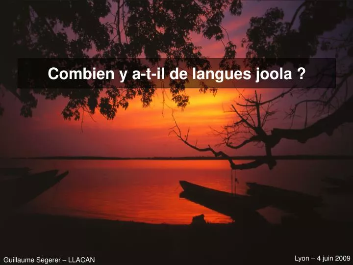 combien y a t il de langues joola