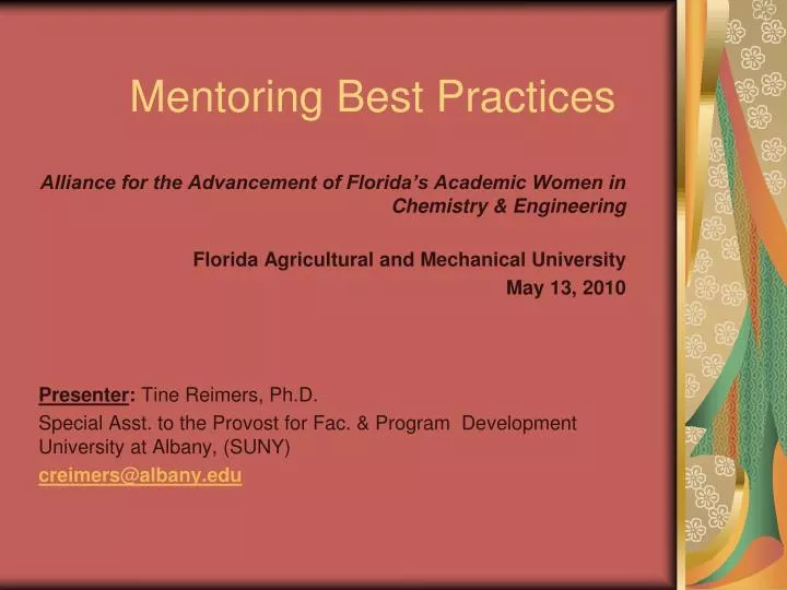 mentoring best practices