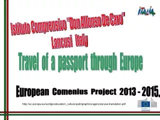 European Comenius Project 2013 - 2015.