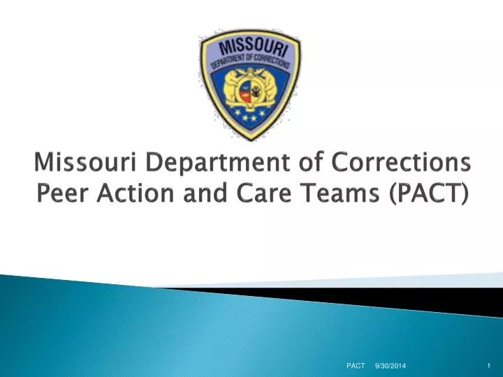 missouri department of corrections peer action and care teams pact