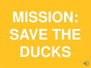 MISSION: SAVE THE DUCKS