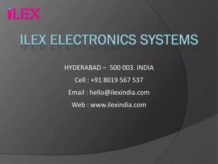 ilex electronics systems
