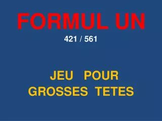 formul un 421 561