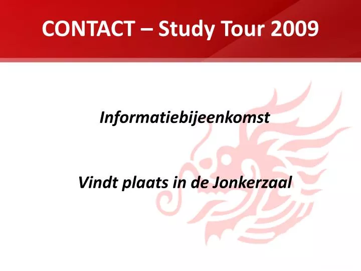 contact study tour 2009