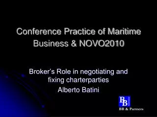 Conference Practice of Maritime Business &amp; NOVO2010
