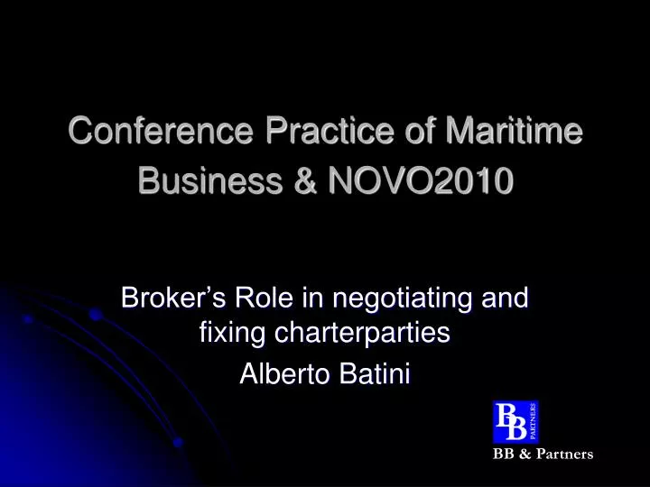 conference practice of maritime business novo2010