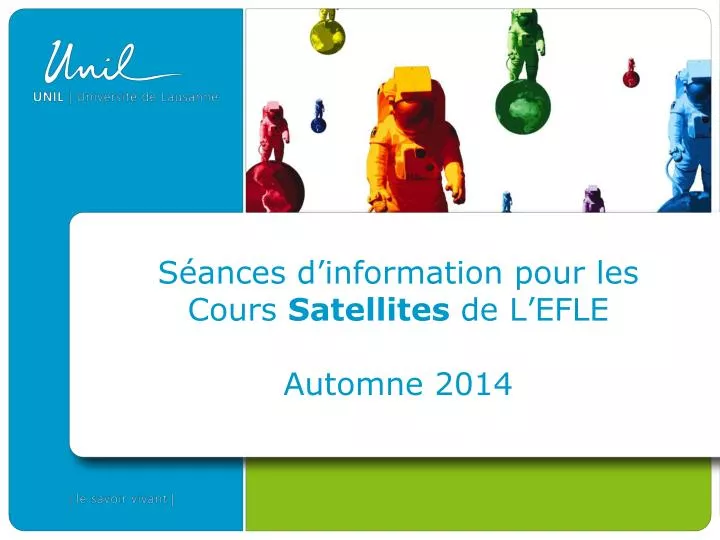 s ances d information pour les cours satellites de l efle automne 2014