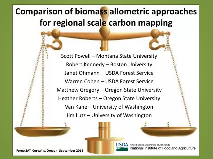 comparison of biomass allometric approaches for regional scale carbon mapping