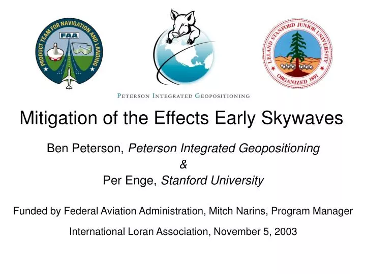 mitigation of the effects early skywaves