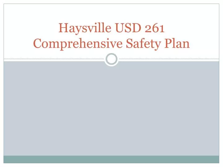 haysville usd 261 comprehensive safety plan