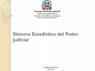 sistema estad stico del poder judicial