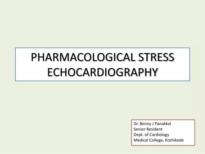 pharmacological stress echocardiography