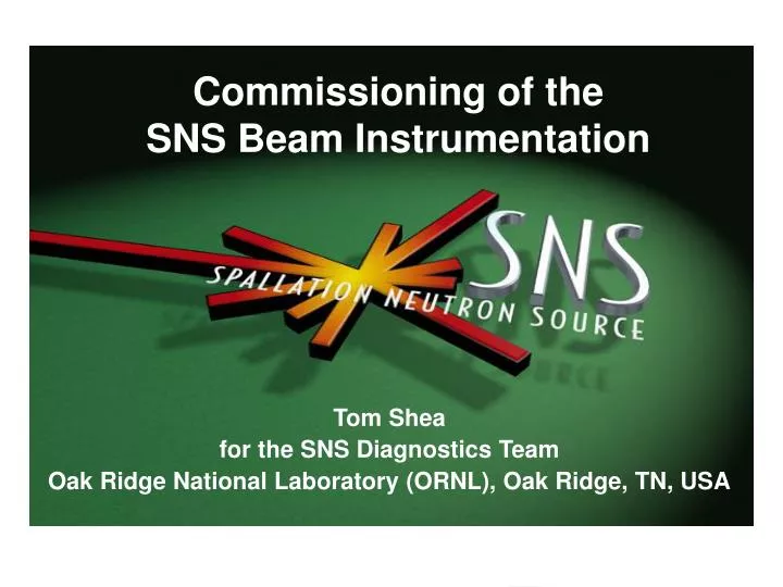 commissioning of the sns beam instrumentation