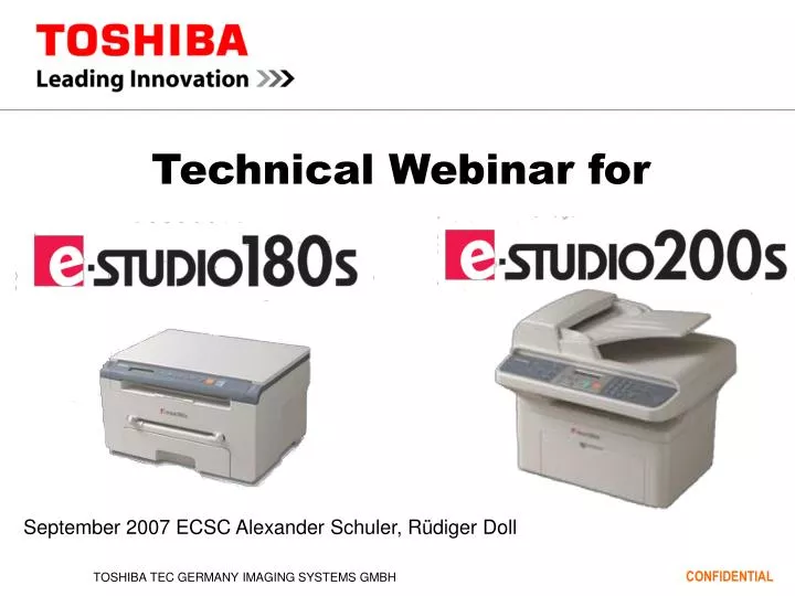 technical webinar for