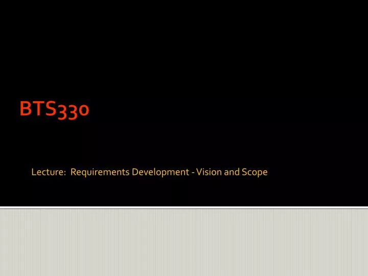 lecture requirements development vision and scope
