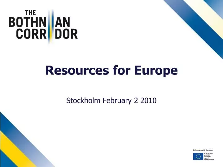resources for europe