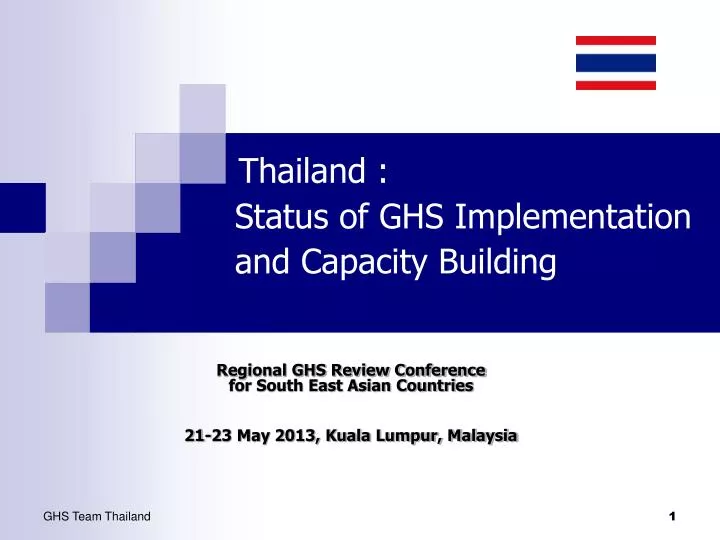 thailand status of ghs implementation and capacity building