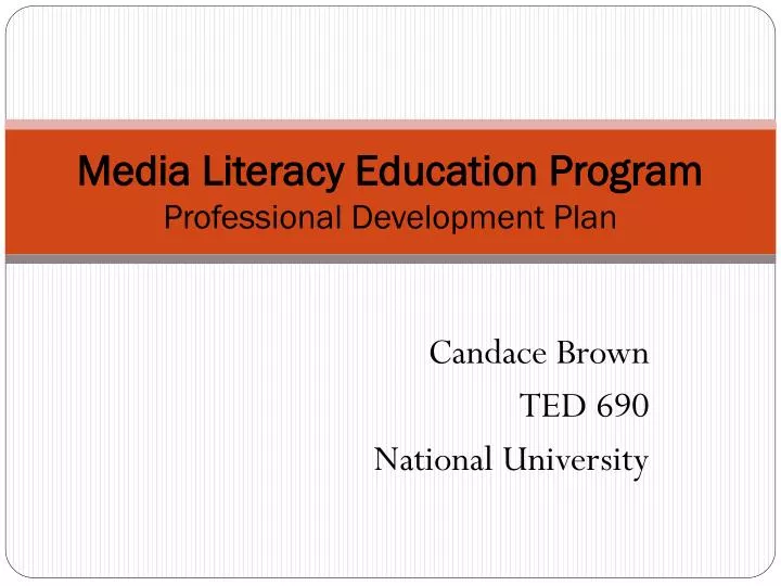media literacy education program professional development plan
