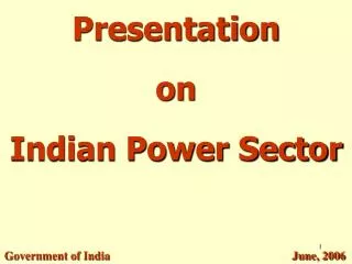 Presentation on Indian Power Sector