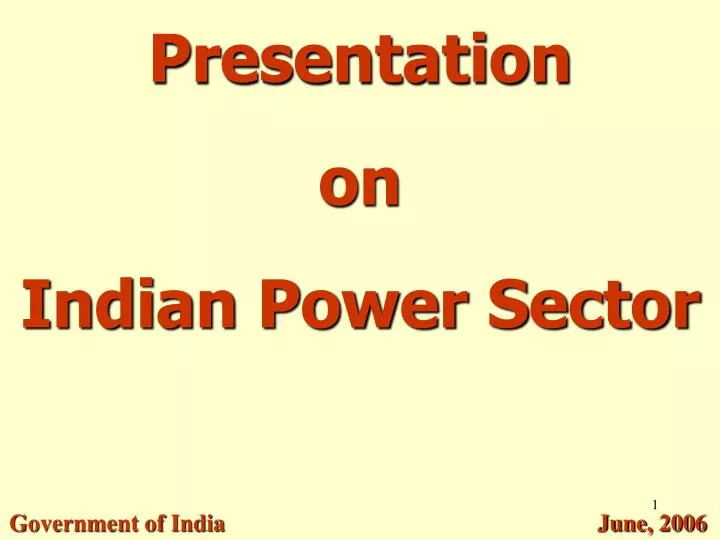 presentation on indian power sector