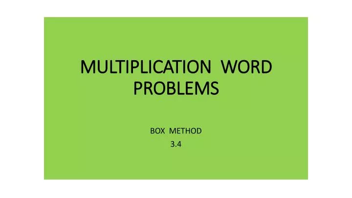 multiplication word problems