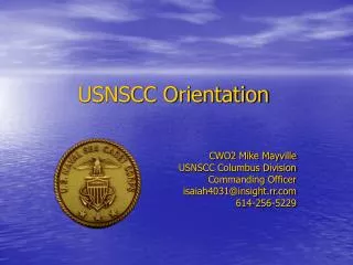 USNSCC Orientation