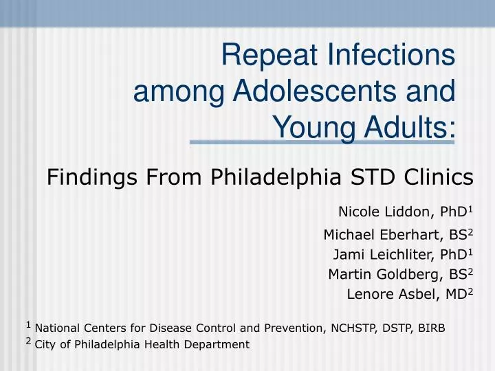 repeat infections among adolescents and young adults