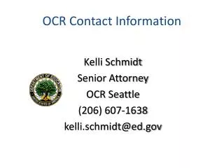 OCR Contact Information