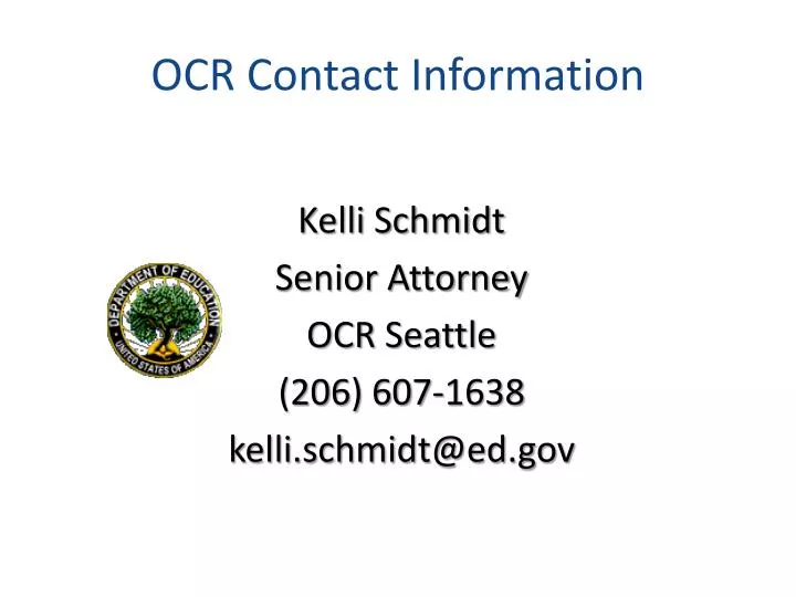 ocr contact information