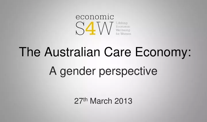 the australian care economy