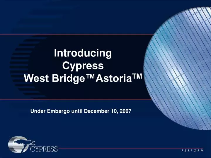 introducing cypress west bridge astoria tm