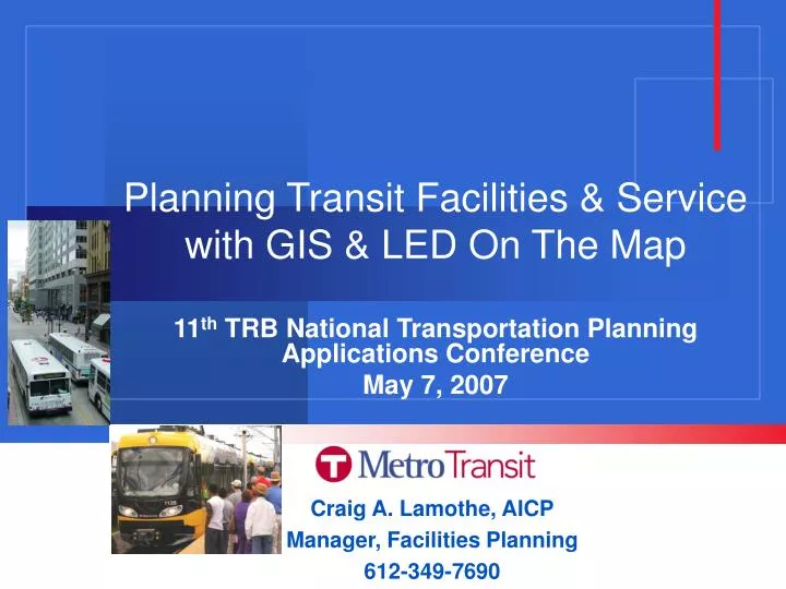 planning transit facilities service with gis led on the map