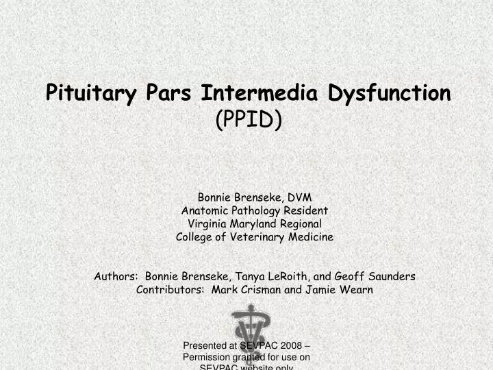 pituitary pars intermedia dysfunction ppid