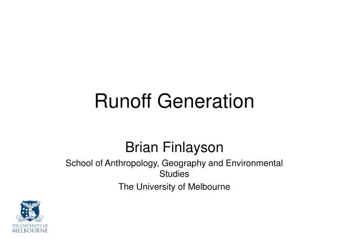 runoff generation