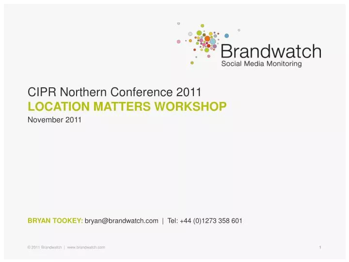 cipr northern conference 2011 location matters workshop