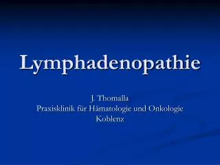 lymphadenopathie