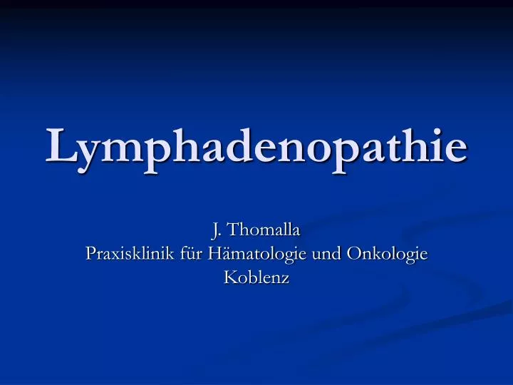 lymphadenopathie