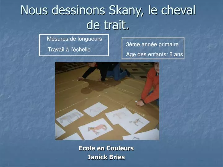 nous dessinons skany le cheval de trait