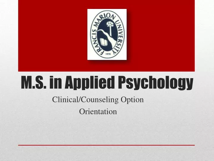 m s in applied psychology