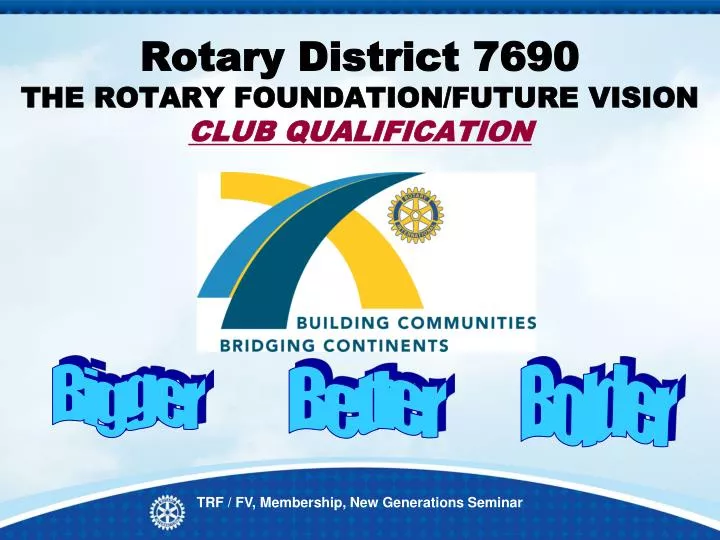 rotary district 7690 the rotary foundation future vision club qualification